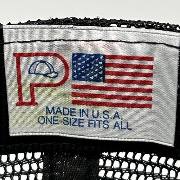 Vintage UWS Football Trucker Hat Cap Black 80s University of Wisconsin Superior - Picture 8 of 9